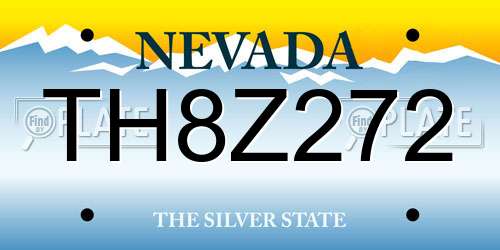 TH8Z272 Nevada License Plate