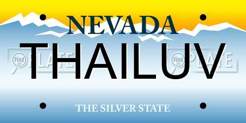 THAILUV Nevada License Plate