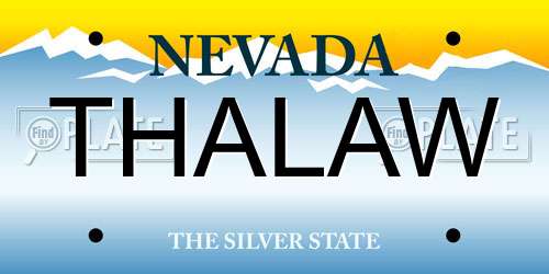 THALAW Nevada License Plate
