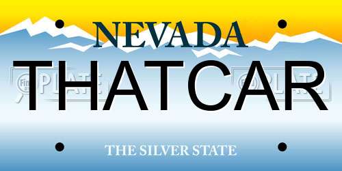 THATCAR Nevada License Plate