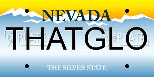 THATGLO Nevada License Plate