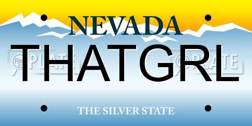 THATGRL Nevada License Plate