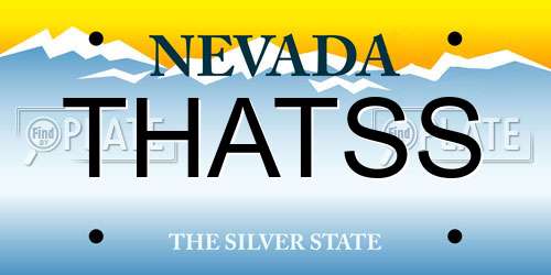 THATSS Nevada License Plate