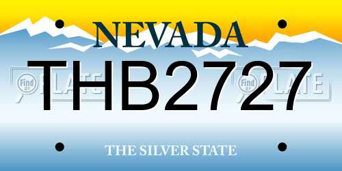 THB2727 Nevada License Plate