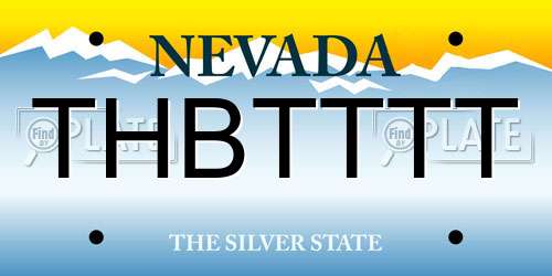 THBTTTT Nevada License Plate