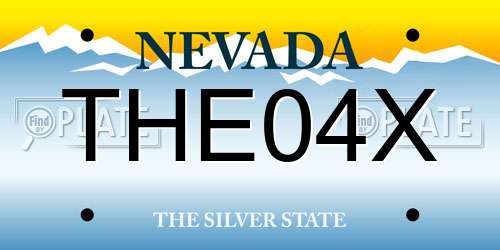 THE04X Nevada License Plate