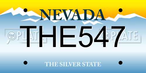 THE547 Nevada License Plate