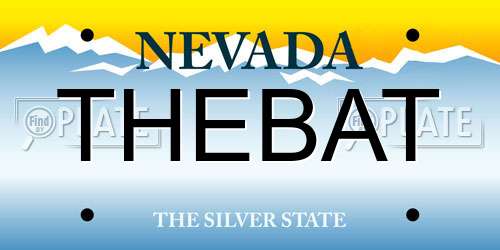 THEBAT Nevada License Plate