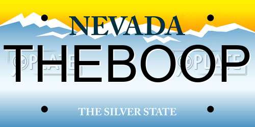 THEBOOP Nevada License Plate