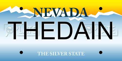 THEDAIN Nevada License Plate
