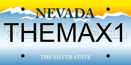THEMAX1 Nevada License Plate
