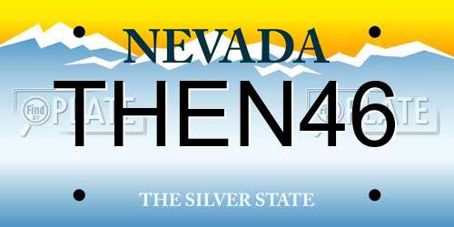 THEN46 Nevada License Plate