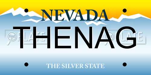 THENAG Nevada License Plate