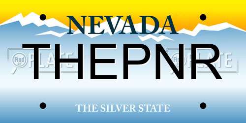 THEPNR Nevada License Plate