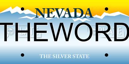 THEWORD Nevada License Plate