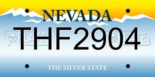 THF2904 Nevada License Plate