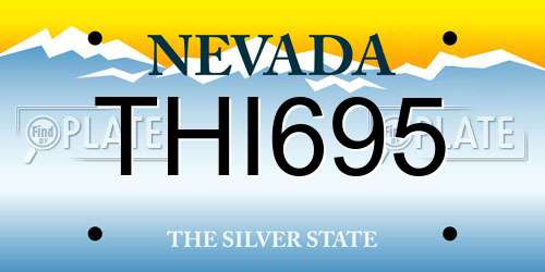 THI695 Nevada License Plate