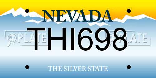 THI698 Nevada License Plate