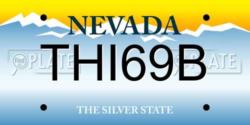 THI69B Nevada License Plate