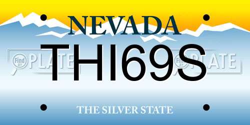 THI69S Nevada License Plate