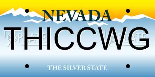 THICCWG Nevada License Plate