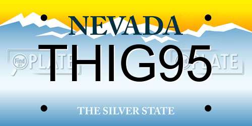 THIG95 Nevada License Plate