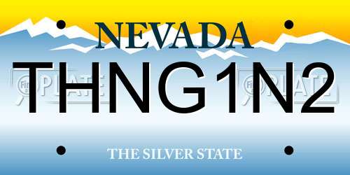 THNG1N2 Nevada License Plate