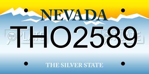 THO2589 Nevada License Plate