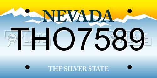 THO7589 Nevada License Plate