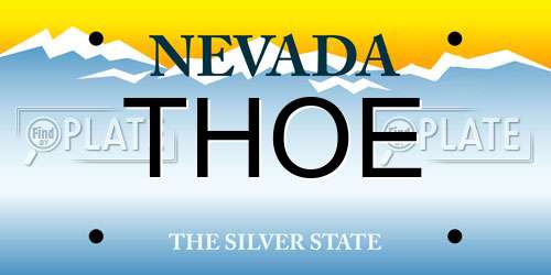 THOE Nevada License Plate