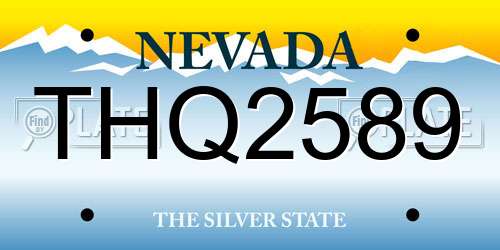 THQ2589 Nevada License Plate
