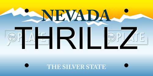 THRILLZ Nevada License Plate