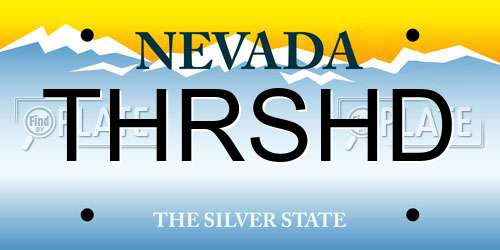 THRSHD Nevada License Plate