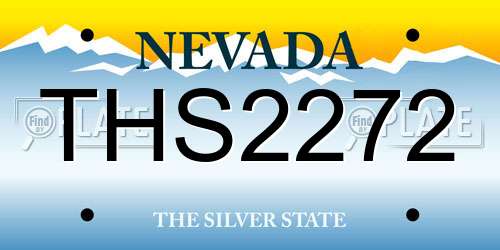 THS2272 Nevada License Plate