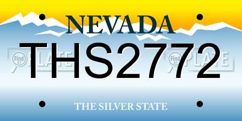 THS2772 Nevada License Plate