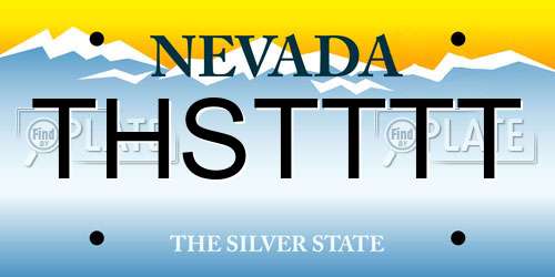 THSTTTT Nevada License Plate