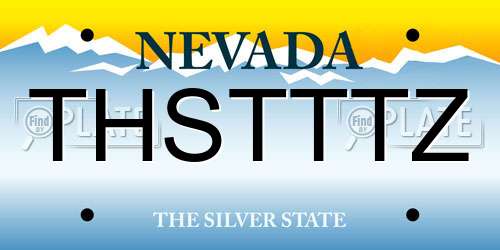 THSTTTZ Nevada License Plate