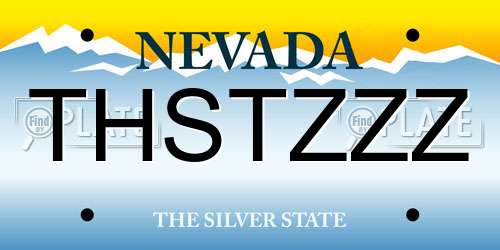THSTZZZ Nevada License Plate