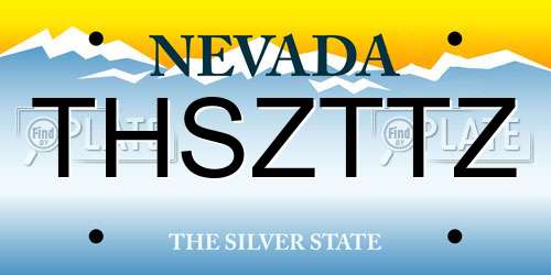 THSZTTZ Nevada License Plate
