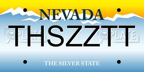 THSZZTT Nevada License Plate