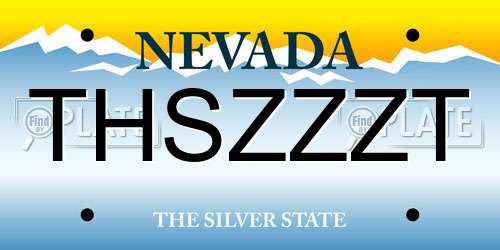 THSZZZT Nevada License Plate