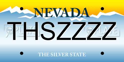 THSZZZZ Nevada License Plate