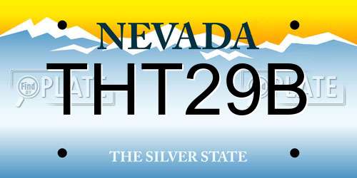 THT29B Nevada License Plate