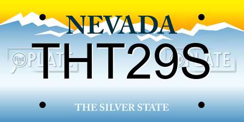 THT29S Nevada License Plate