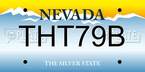 THT79B Nevada License Plate