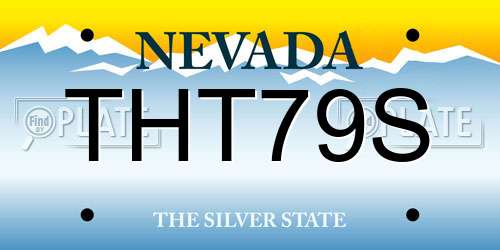 THT79S Nevada License Plate