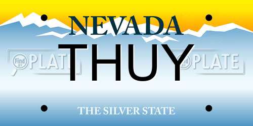 THUY Nevada License Plate