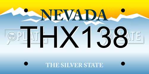 THX138 Nevada License Plate