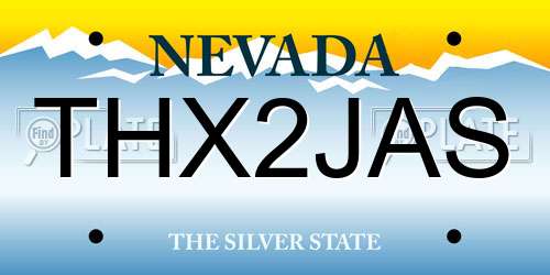 THX2JAS Nevada License Plate