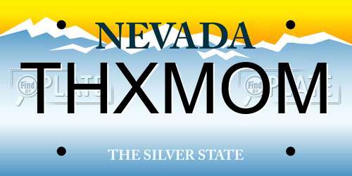 THXMOM Nevada License Plate